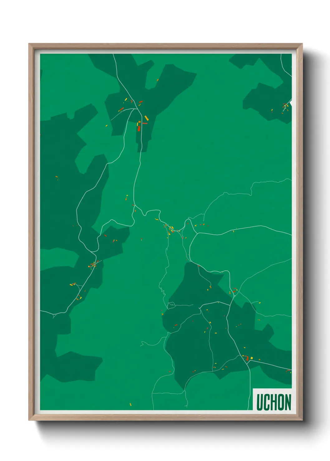 Une affiche de carte sur Uchon