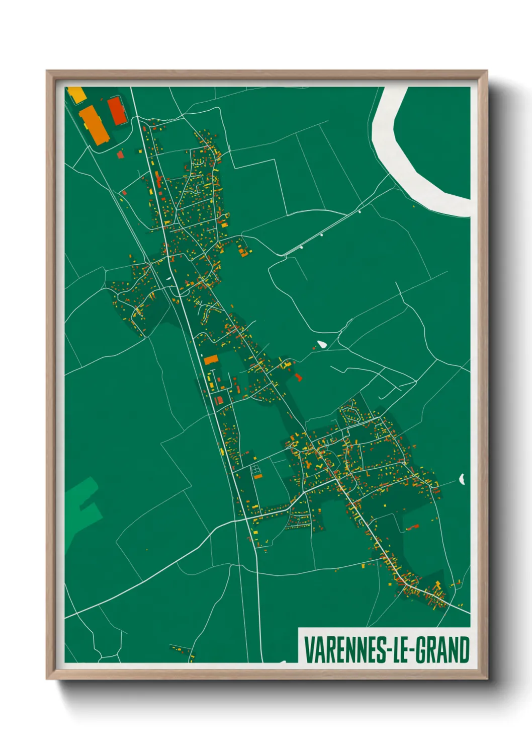 Un poster carteVarennes-le-Grand