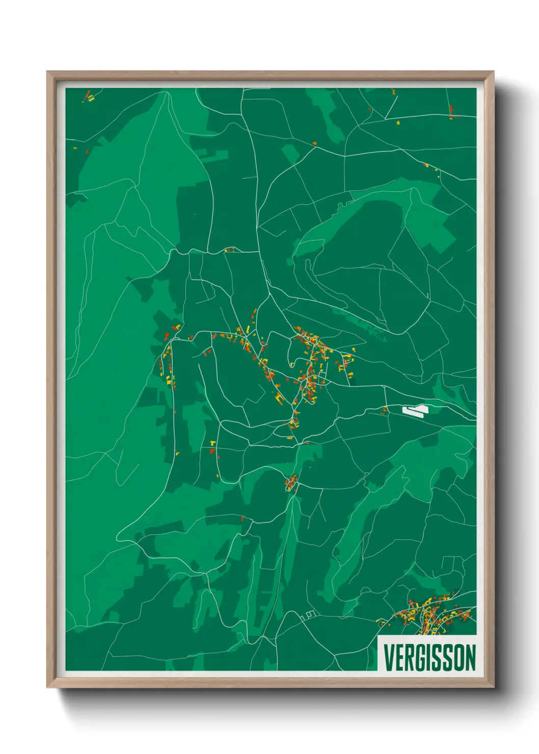 Une affiche de carte sur Vergisson