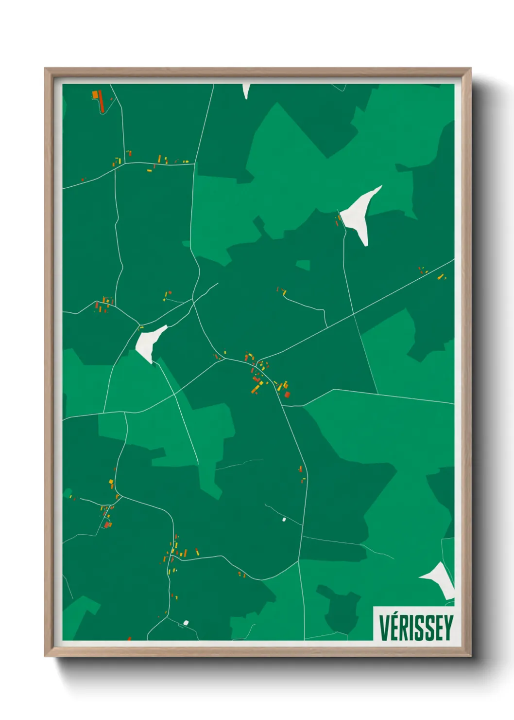 Une affiche de carte sur Vérissey