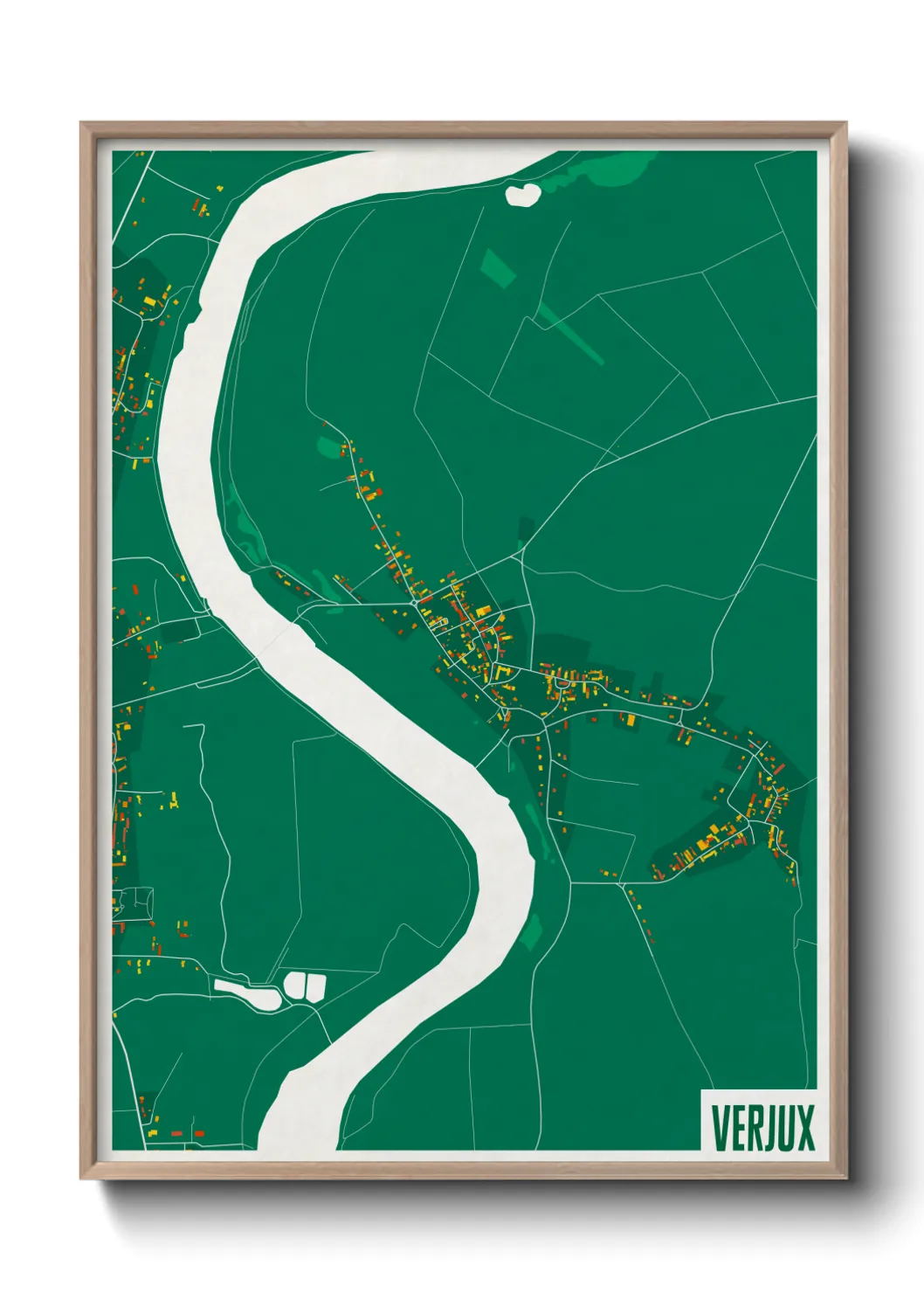 Une affiche de carte sur Verjux