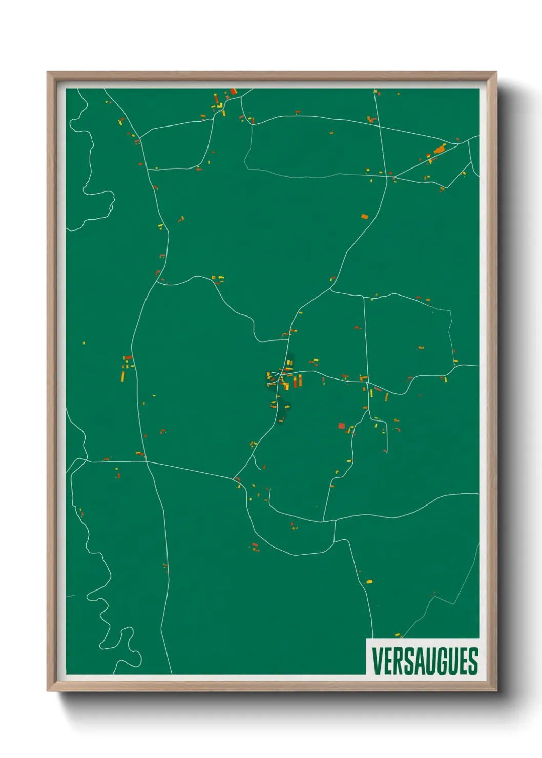 Une affiche de carte sur Versaugues