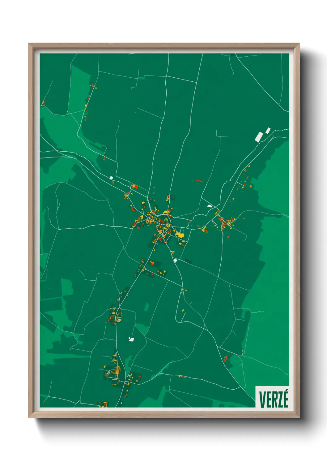 Une affiche de carte sur Verzé