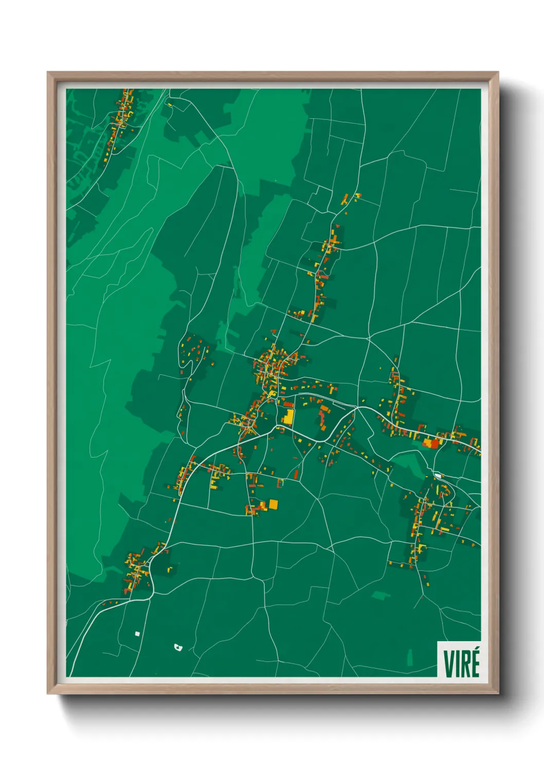 Une affiche de carte sur Viré