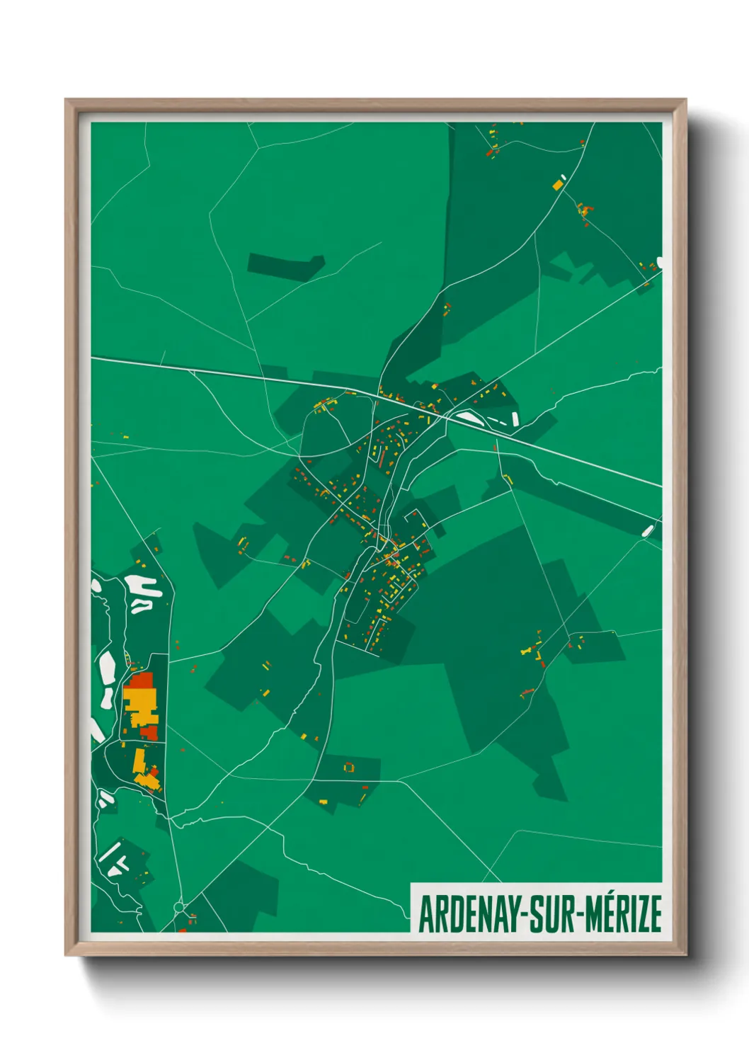 Une affiche de carte sur Ardenay-sur-Mérize