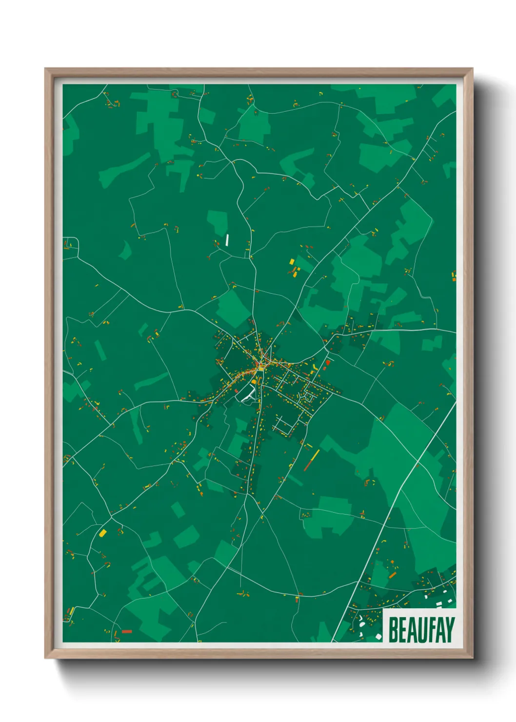 Une affiche de carte sur Beaufay