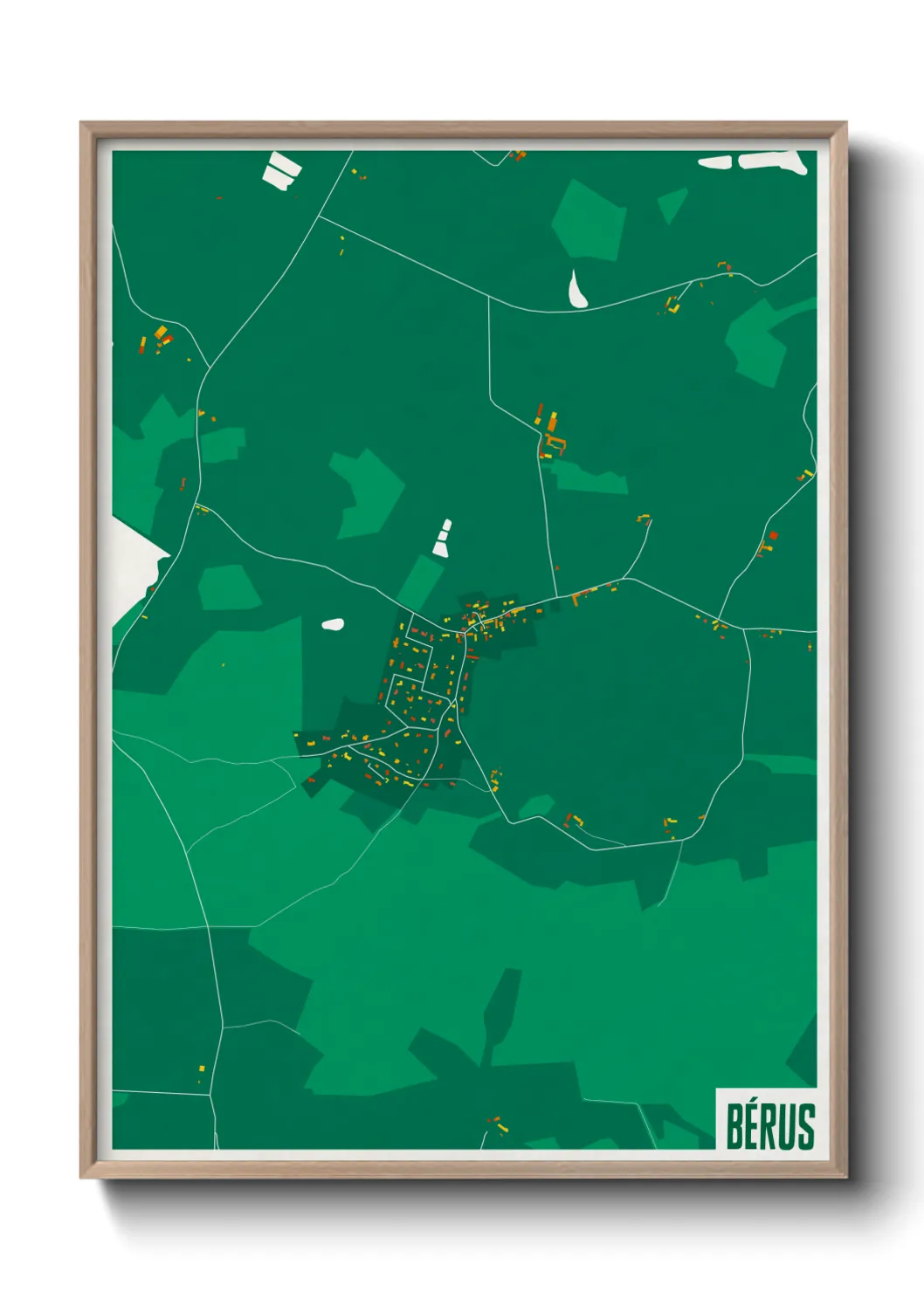 Une affiche de carte sur Bérus
