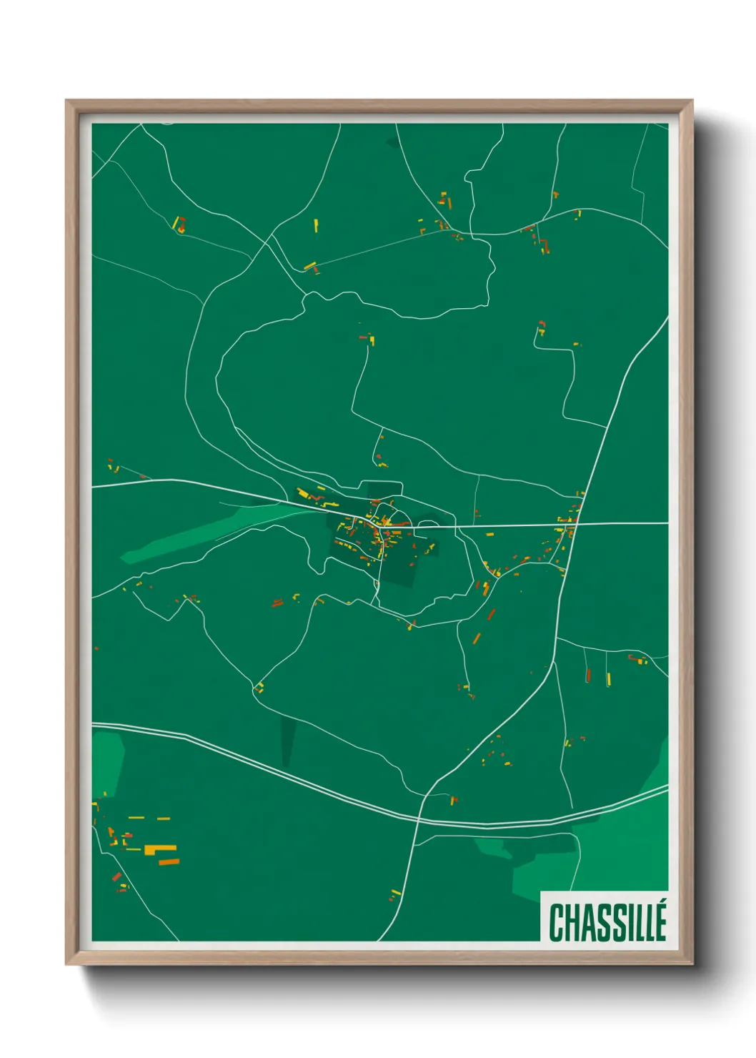 Une affiche de carte sur Chassillé