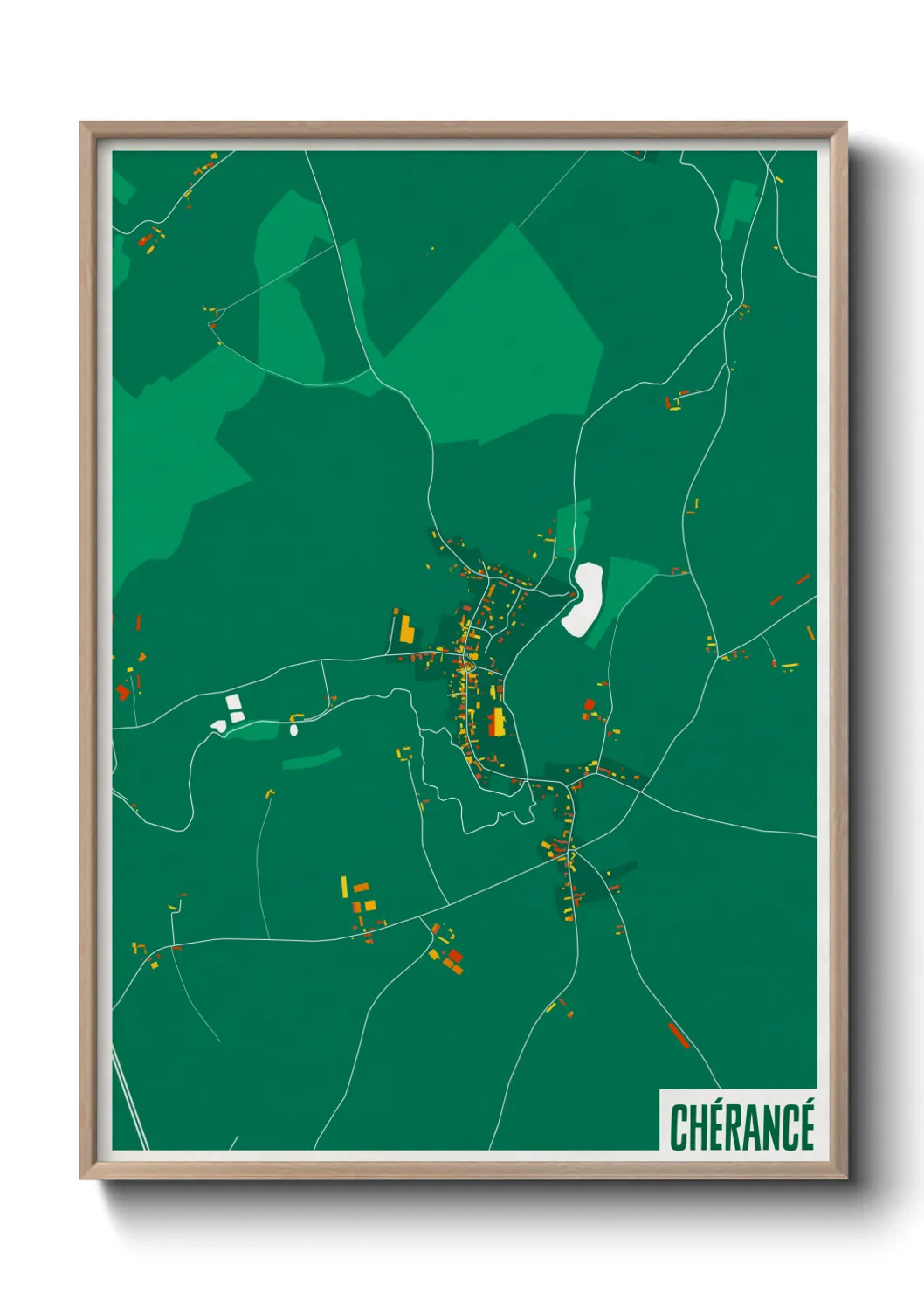 Une affiche de carte sur Chérancé