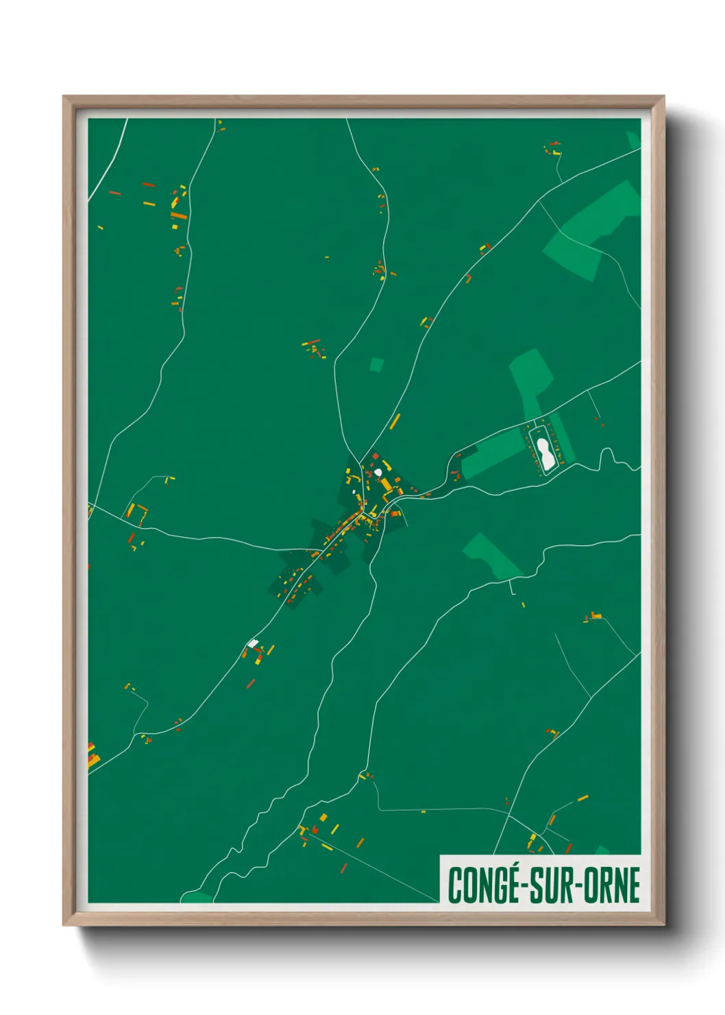 Un poster carteCongé-sur-Orne