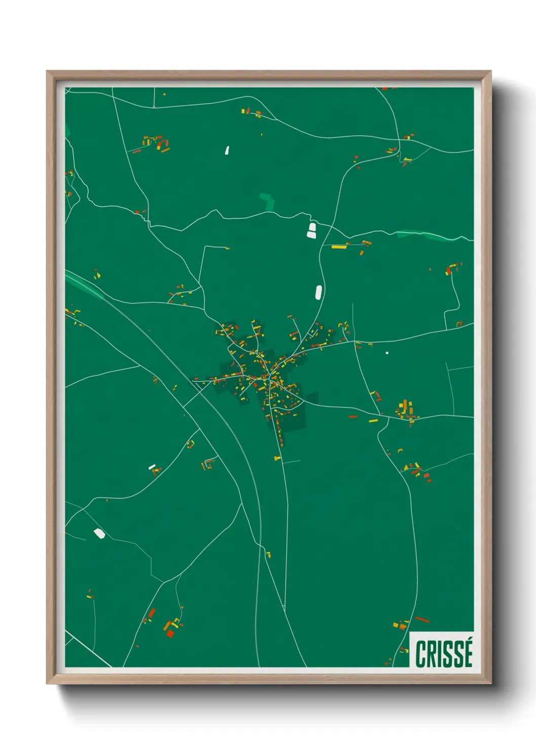 Une affiche de carte sur Crissé