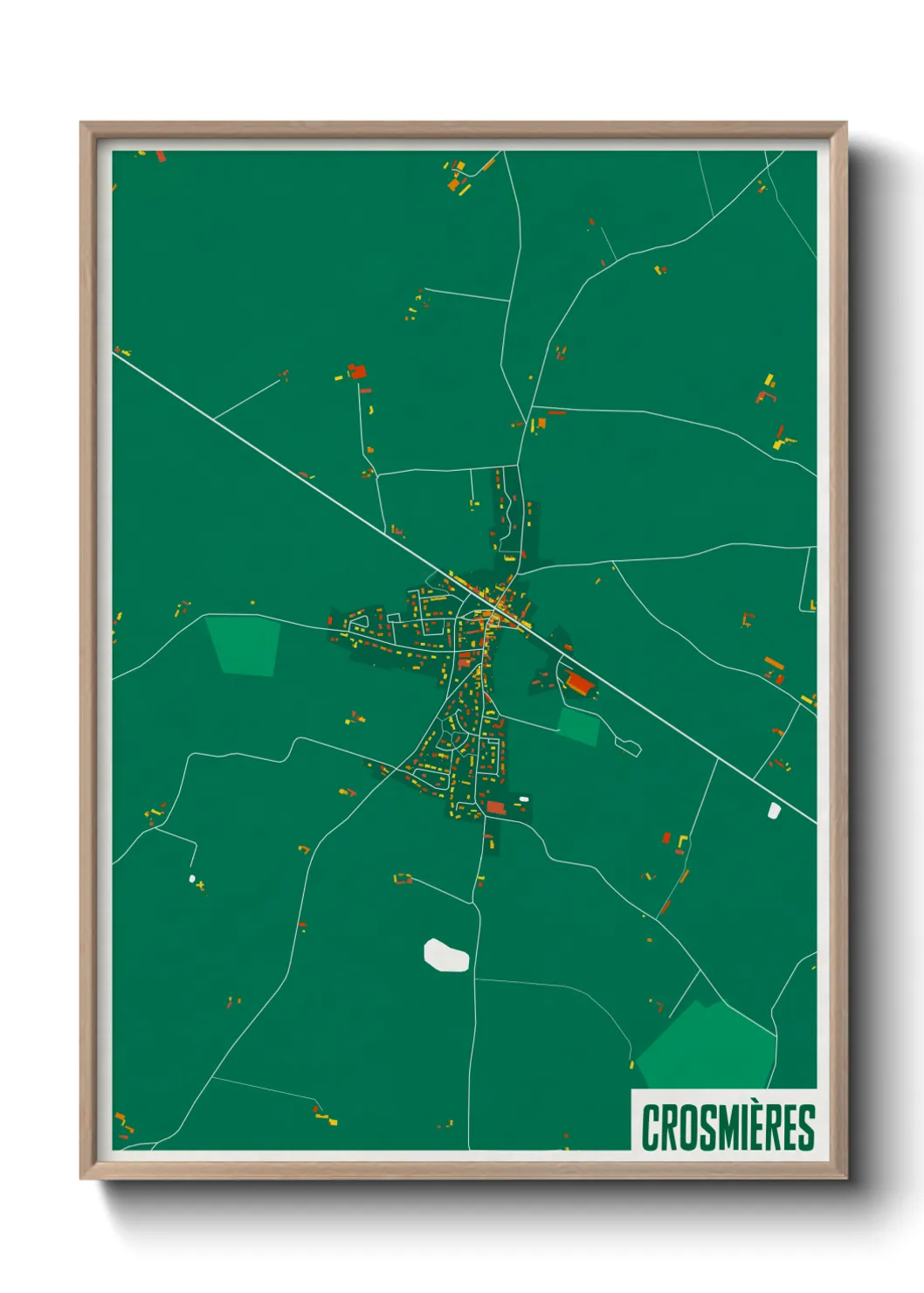 Une affiche de carte sur Crosmières
