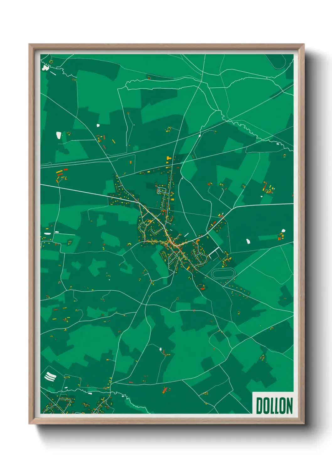 Une affiche de carte sur Dollon