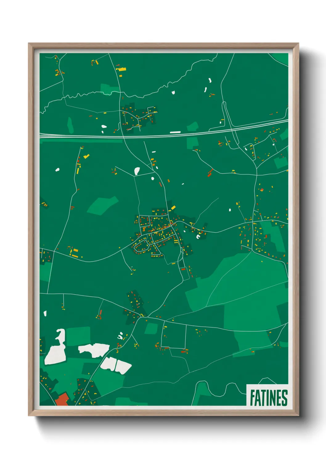 Une affiche de carte sur Fatines