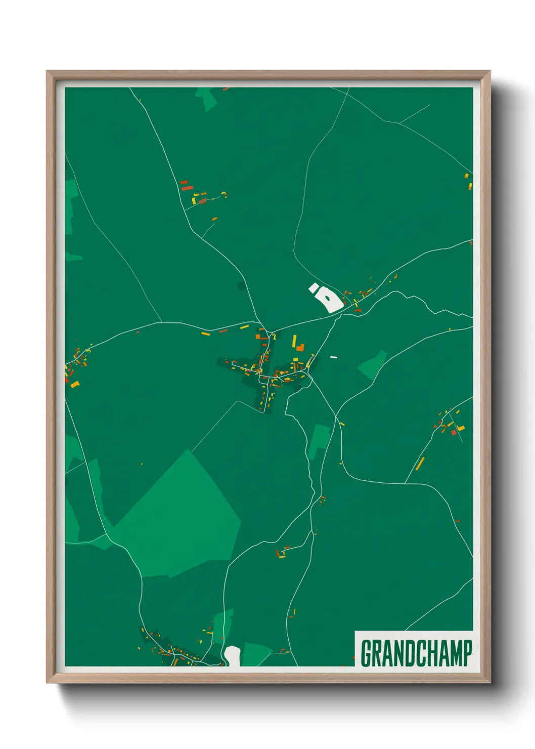 Une affiche de carte sur Grandchamp