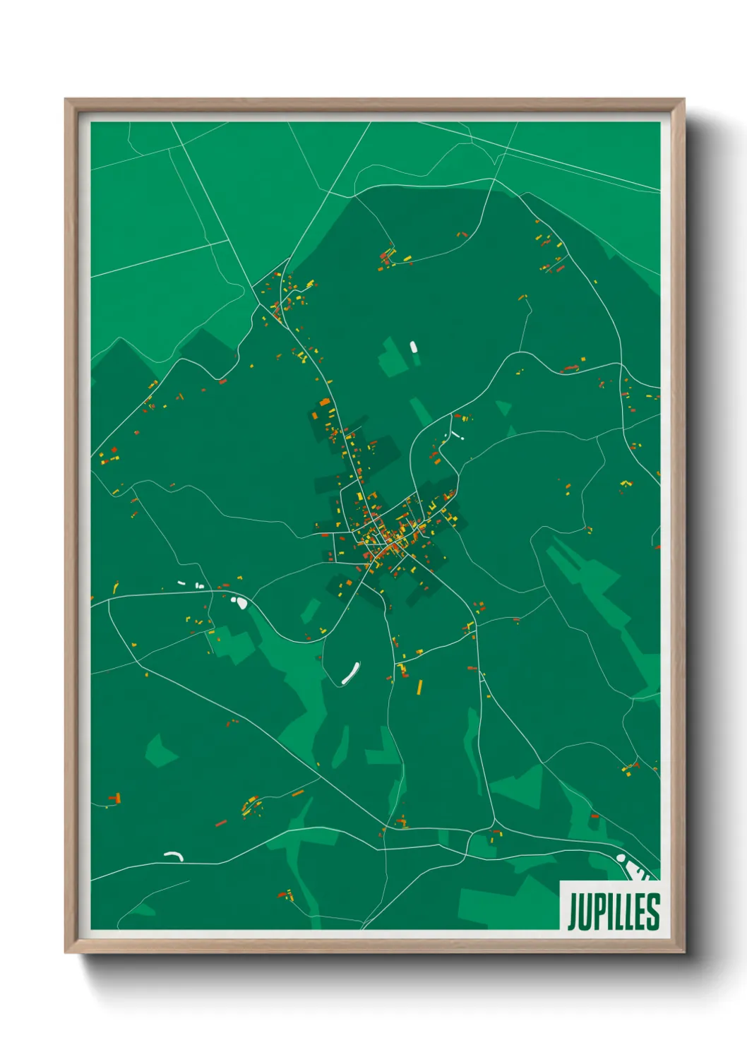 Une affiche de carte sur Jupilles