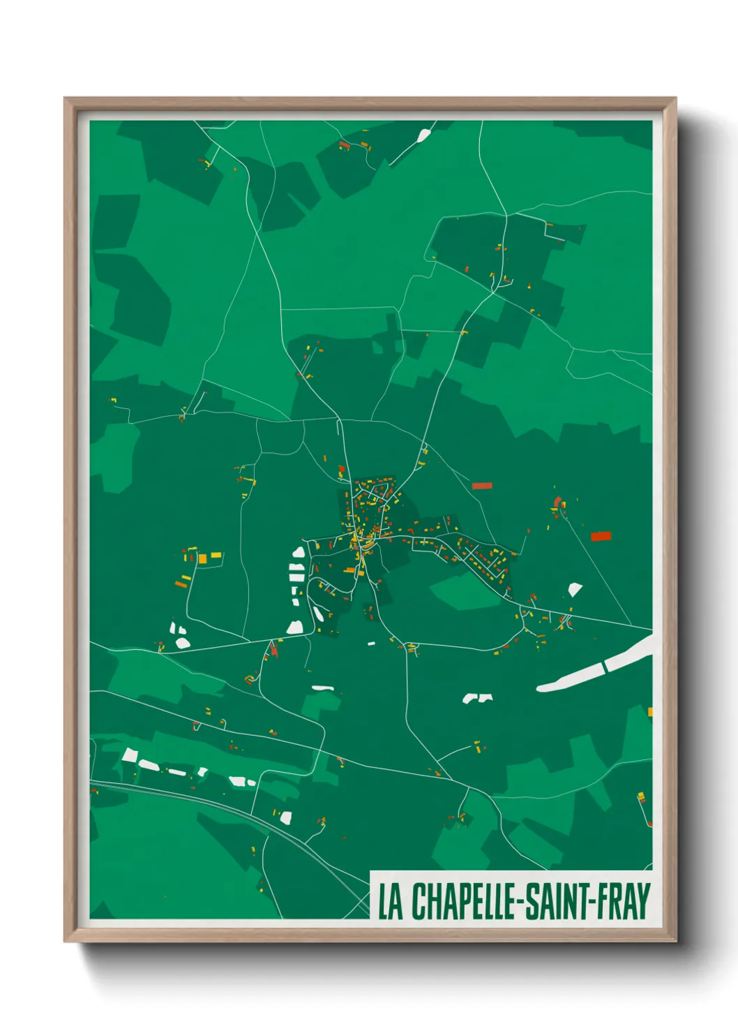 Un poster carteLa Chapelle-Saint-Fray