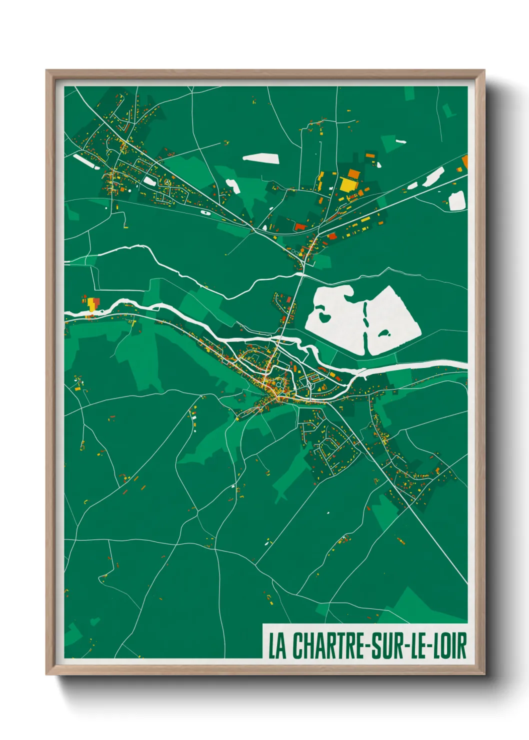 Une affiche de carte sur La Chartre-sur-le-Loir