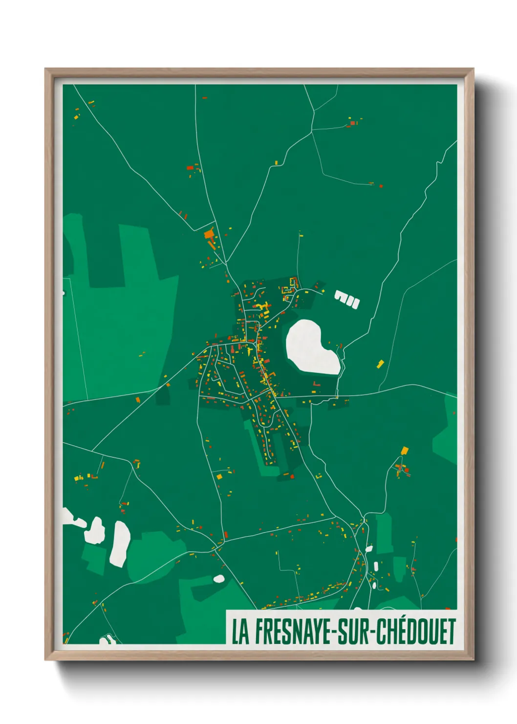 Une affiche de carte sur La Fresnaye-sur-Chédouet