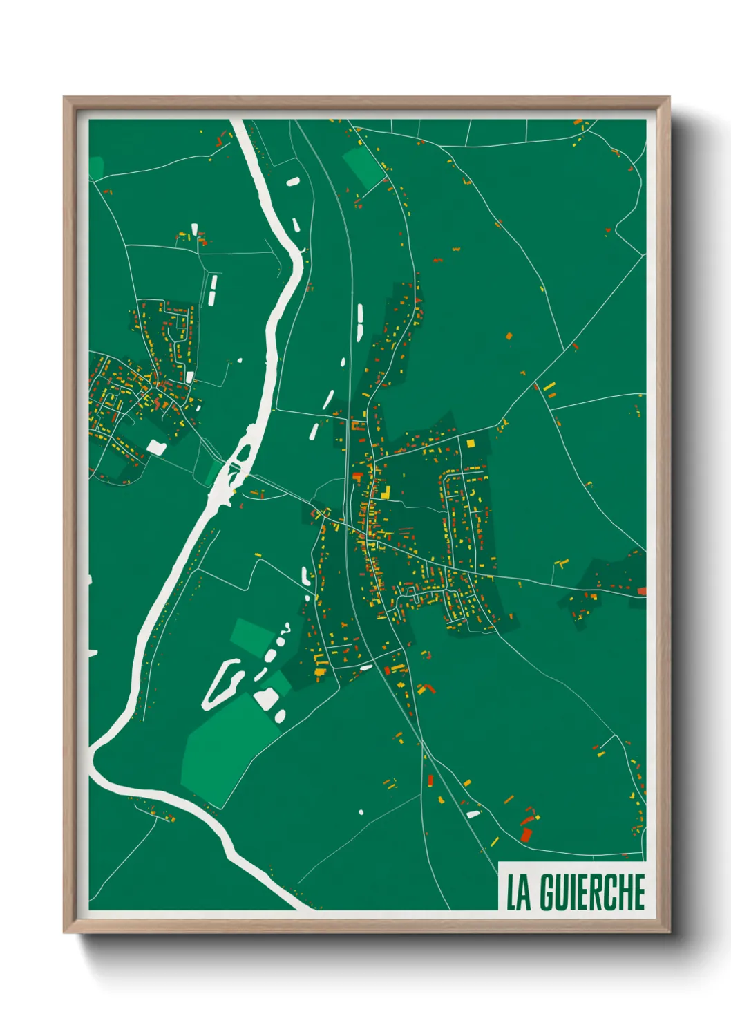 Une affiche de carte sur La Guierche