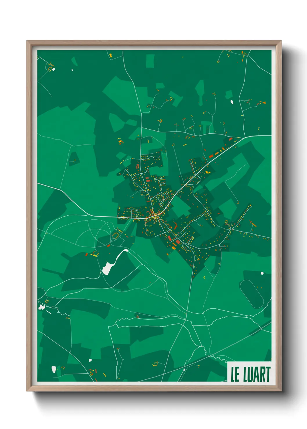 Une affiche de carte sur Le Luart