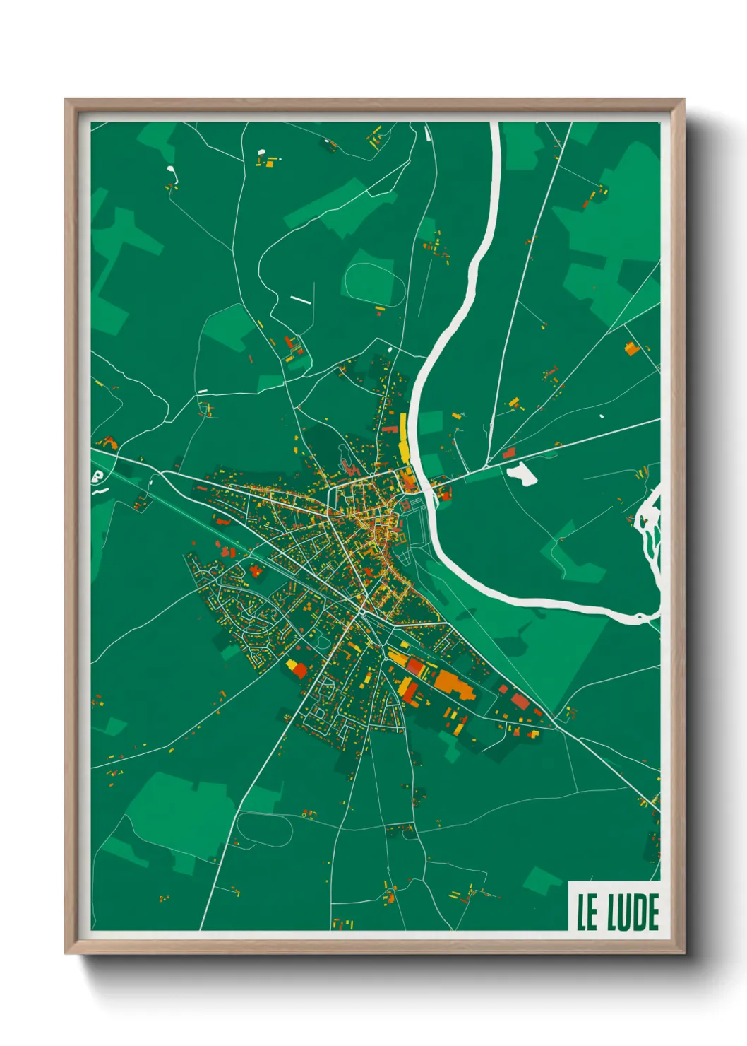 Une affiche de carte sur Le Lude