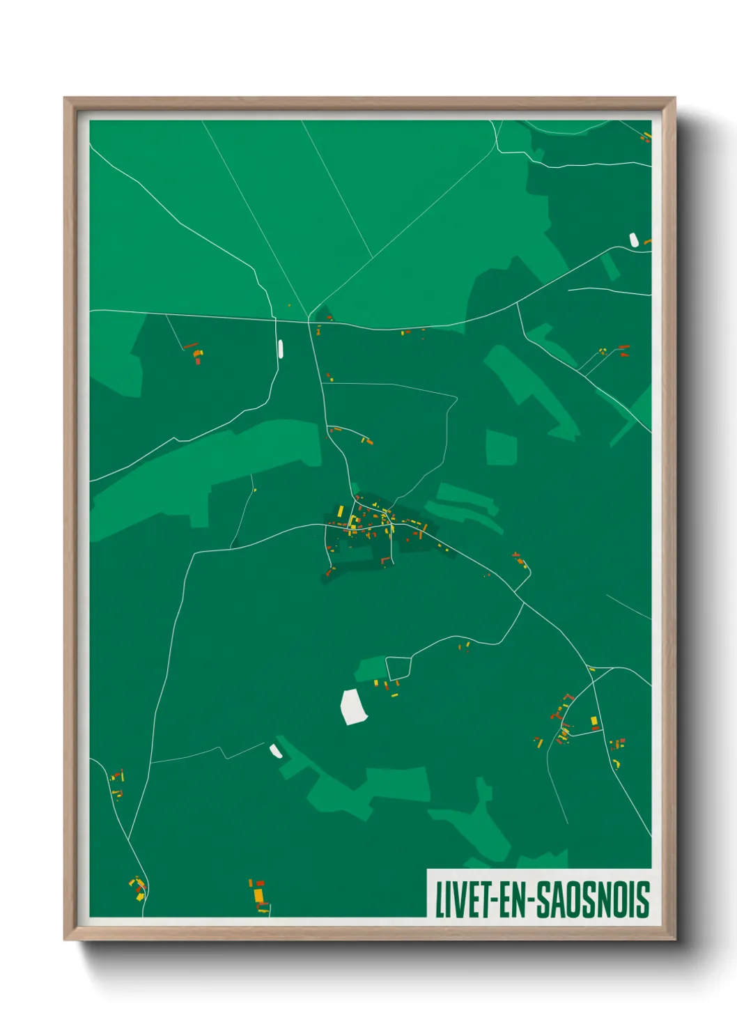 Une affiche de carte sur Livet-en-Saosnois