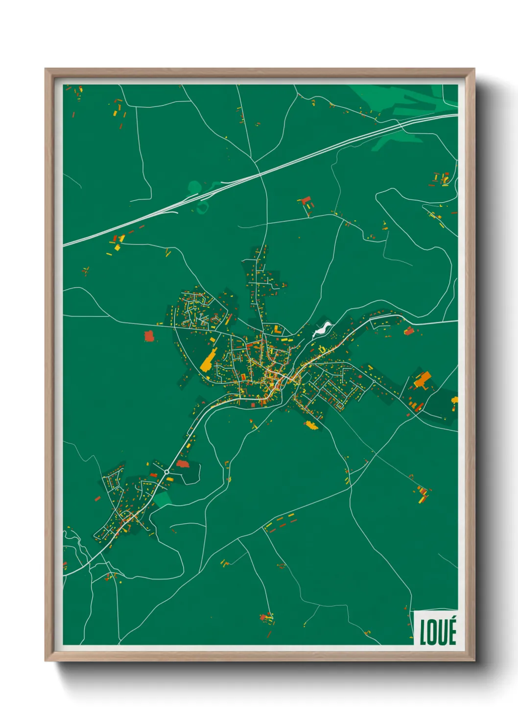 Une affiche de carte sur Loué