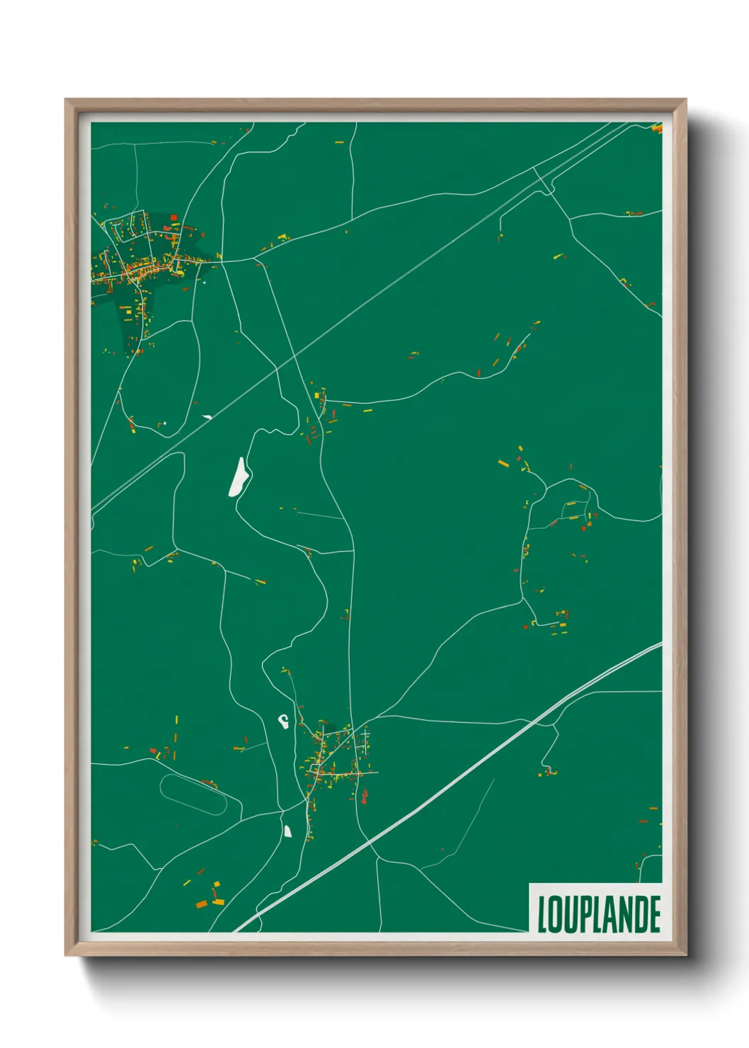 Une affiche de carte sur Louplande