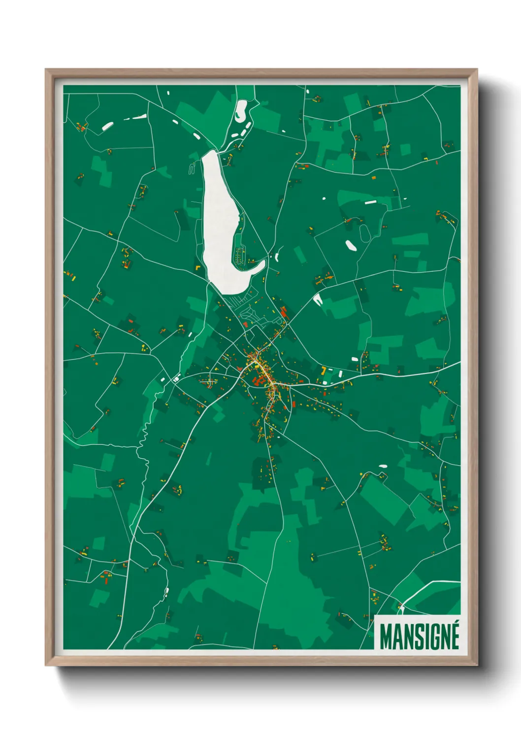 Une affiche de carte sur Mansigné