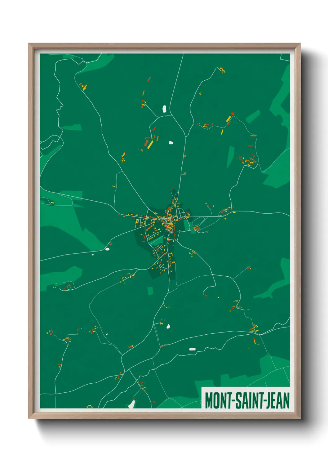 Une affiche de carte sur Mont-Saint-Jean