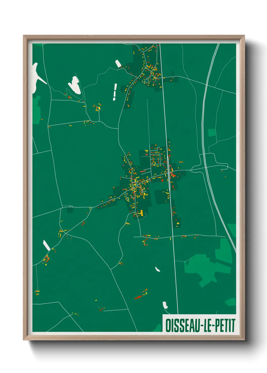 Une affiche de carte sur Oisseau-le-Petit