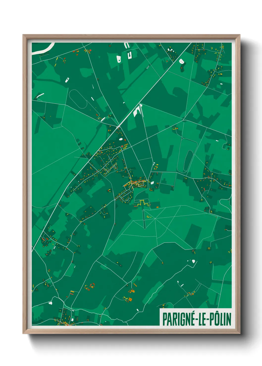 Un poster carteParigné-le-Pôlin