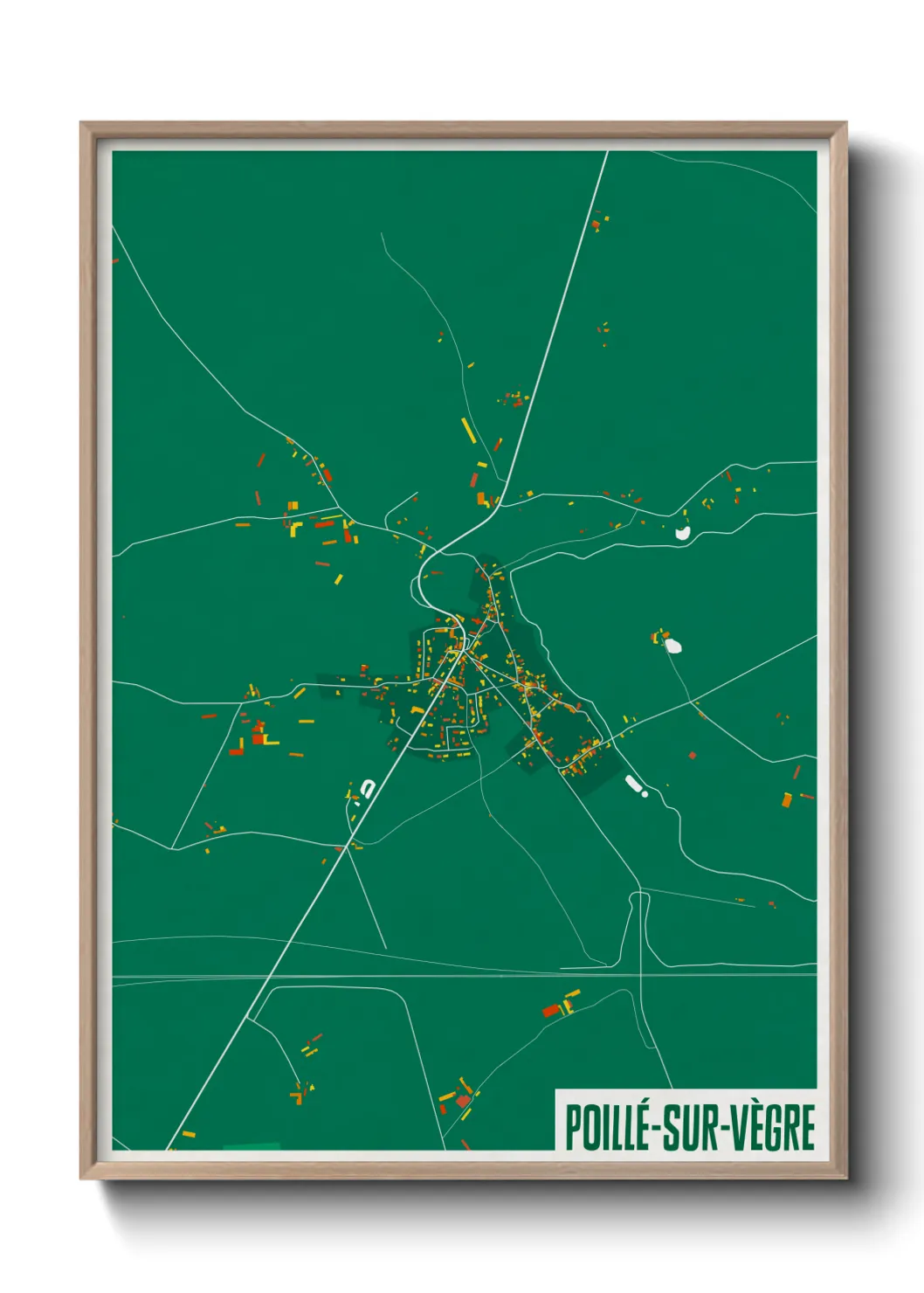 Un poster cartePoillé-sur-Vègre