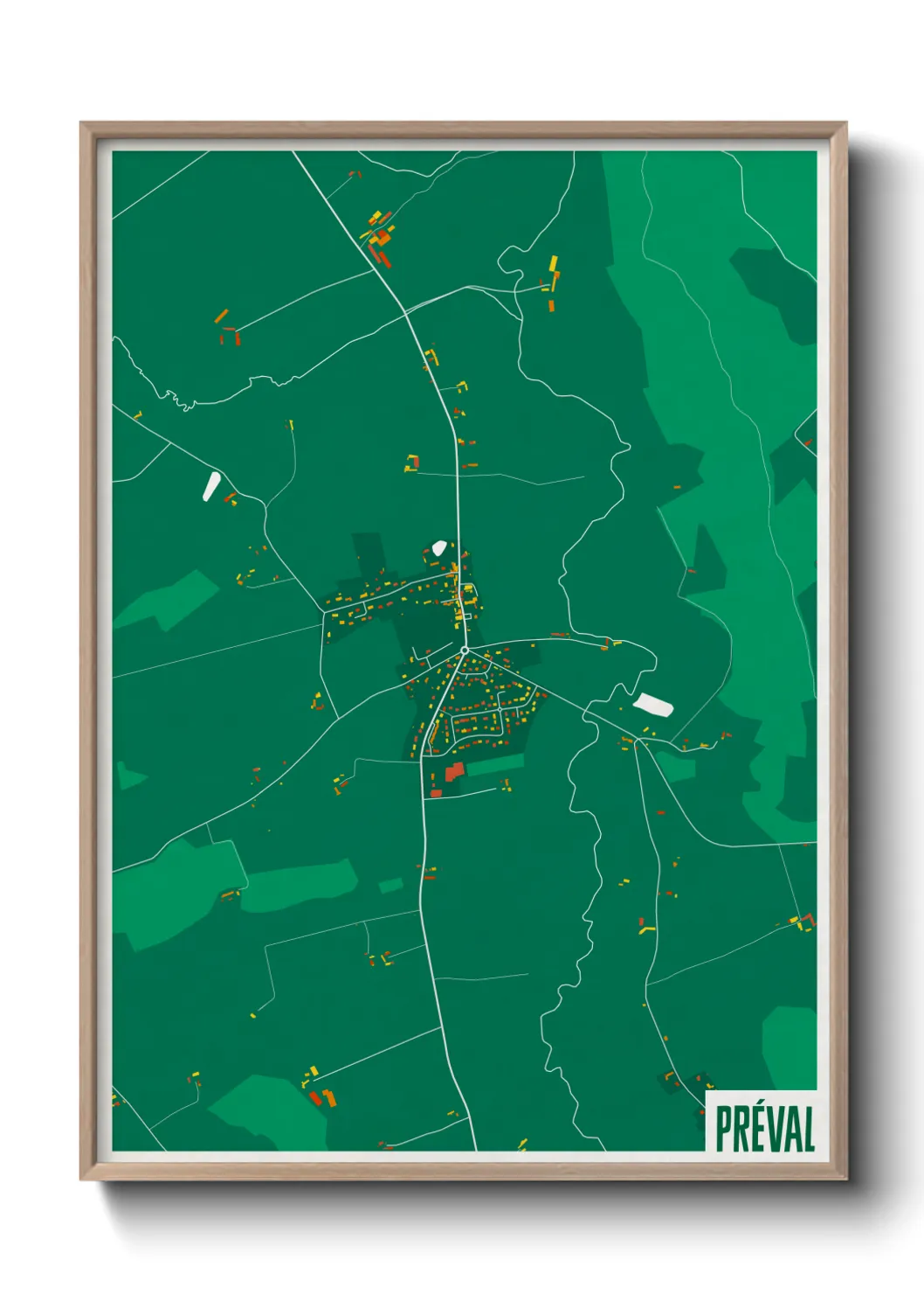 Une affiche de carte sur Préval