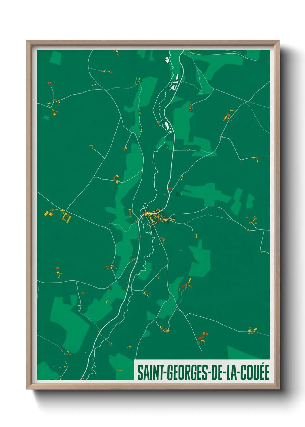 Une affiche de carte sur Saint-Georges-de-la-Couée