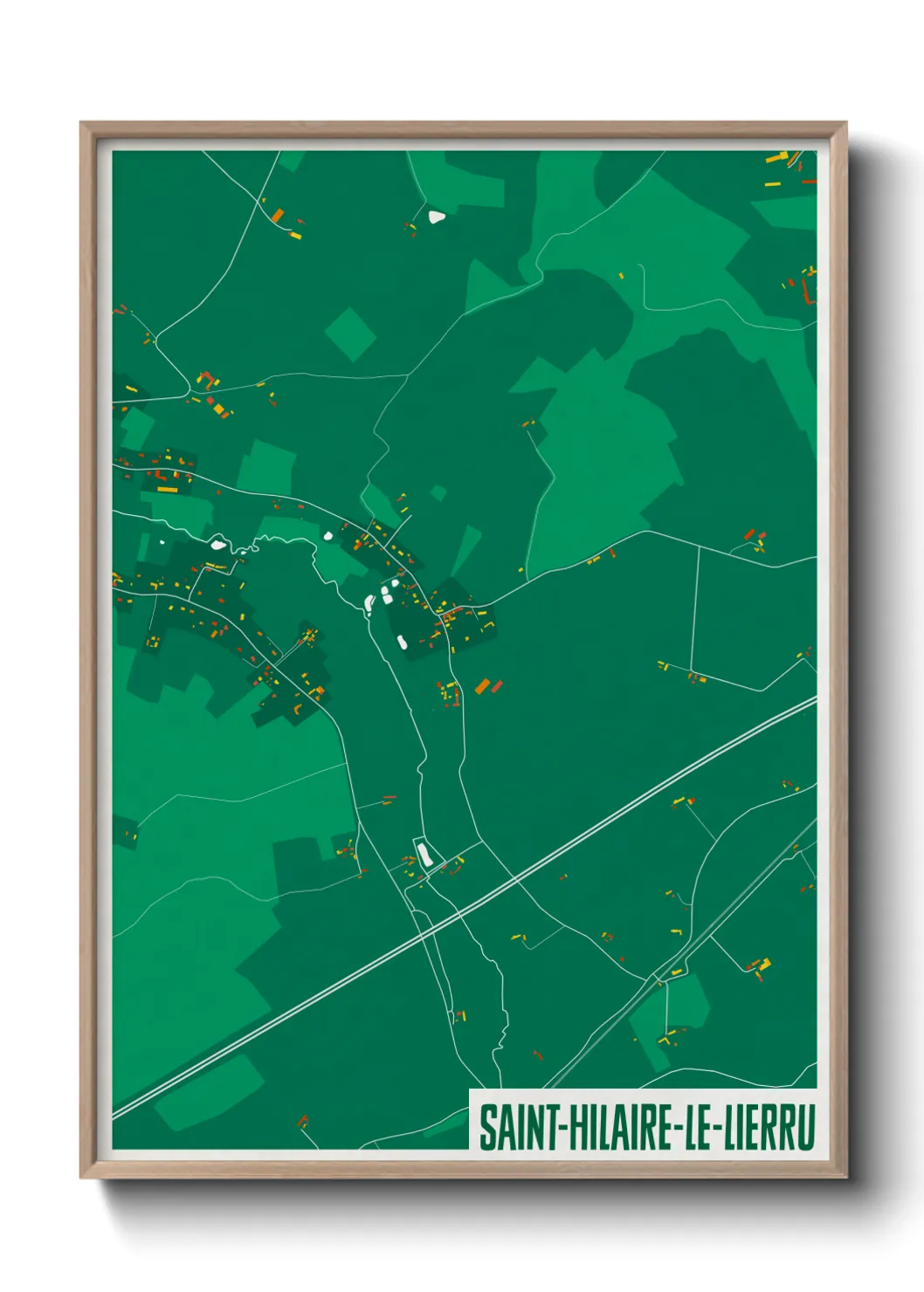 Une affiche de carte sur Saint-Hilaire-le-Lierru