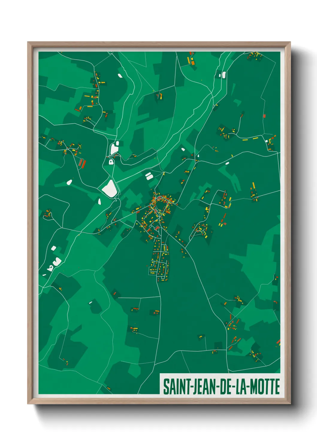 Une affiche de carte sur Saint-Jean-de-la-Motte
