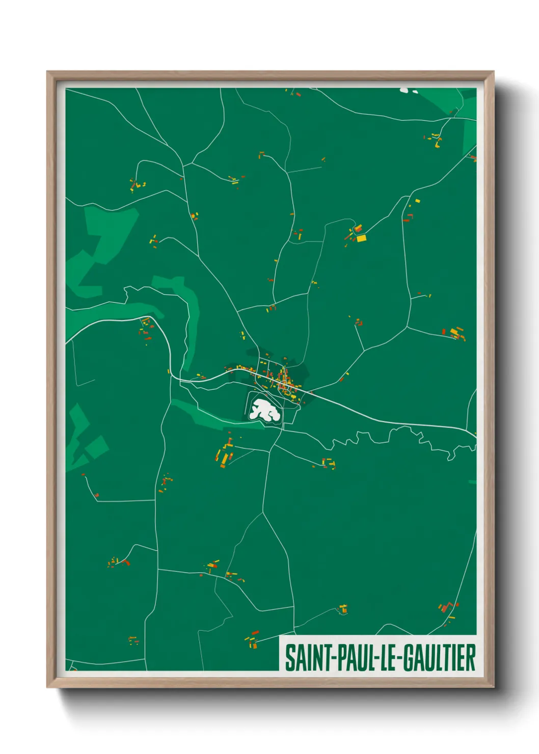 Un poster carteSaint-Paul-le-Gaultier