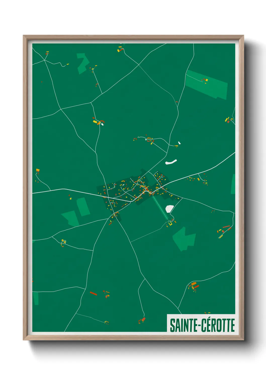 Une affiche de carte sur Sainte-Cérotte
