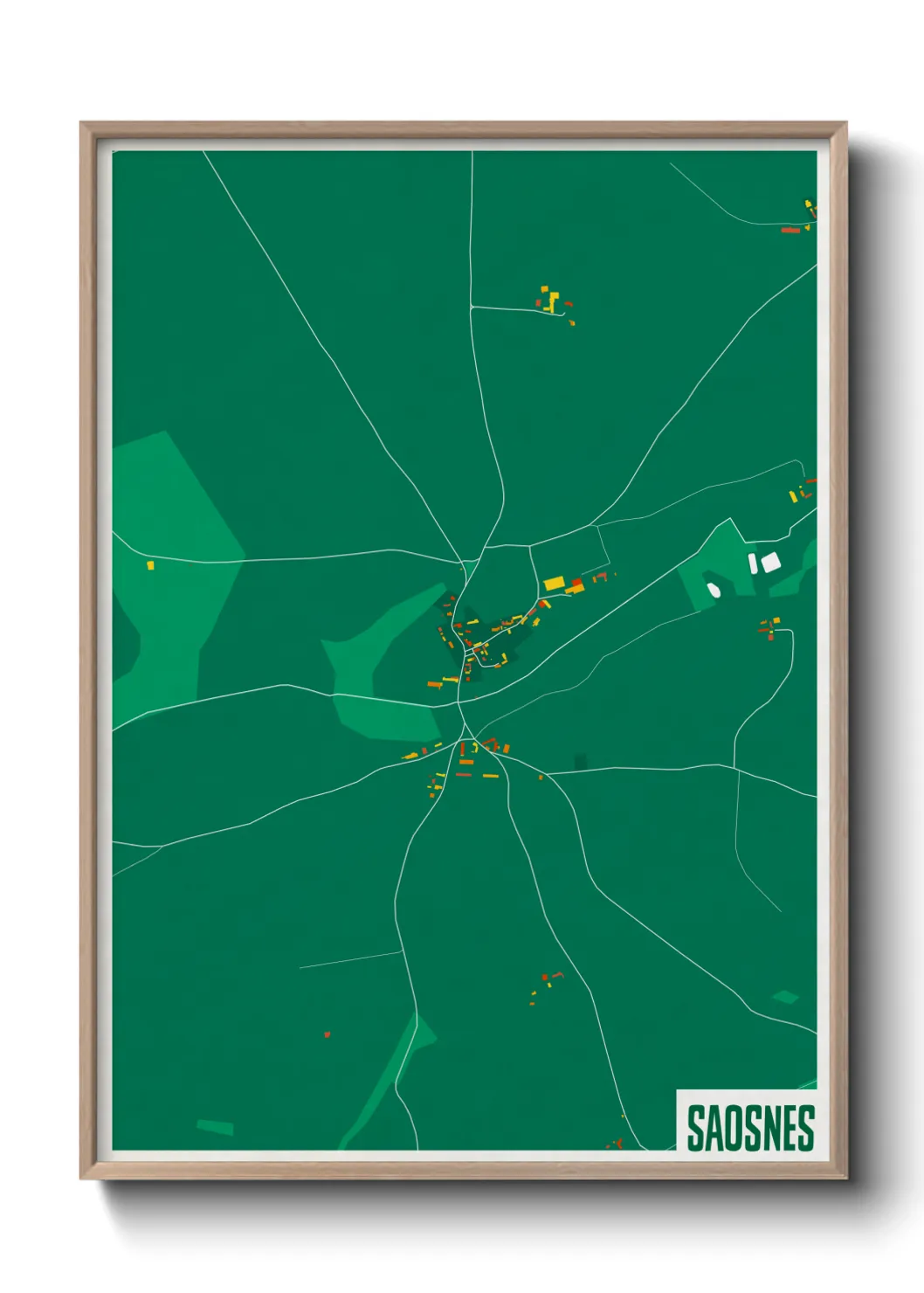 Une affiche de carte sur Saosnes