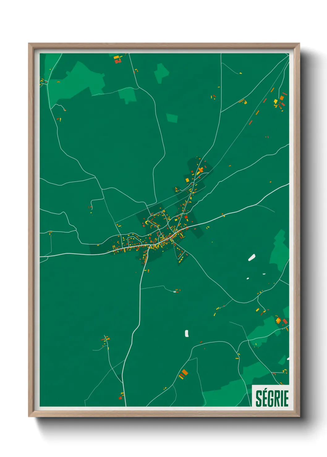 Une affiche de carte sur Ségrie