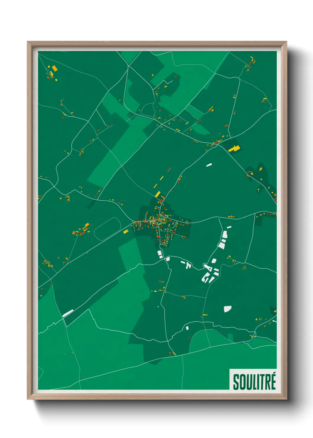 Une affiche de carte sur Soulitré