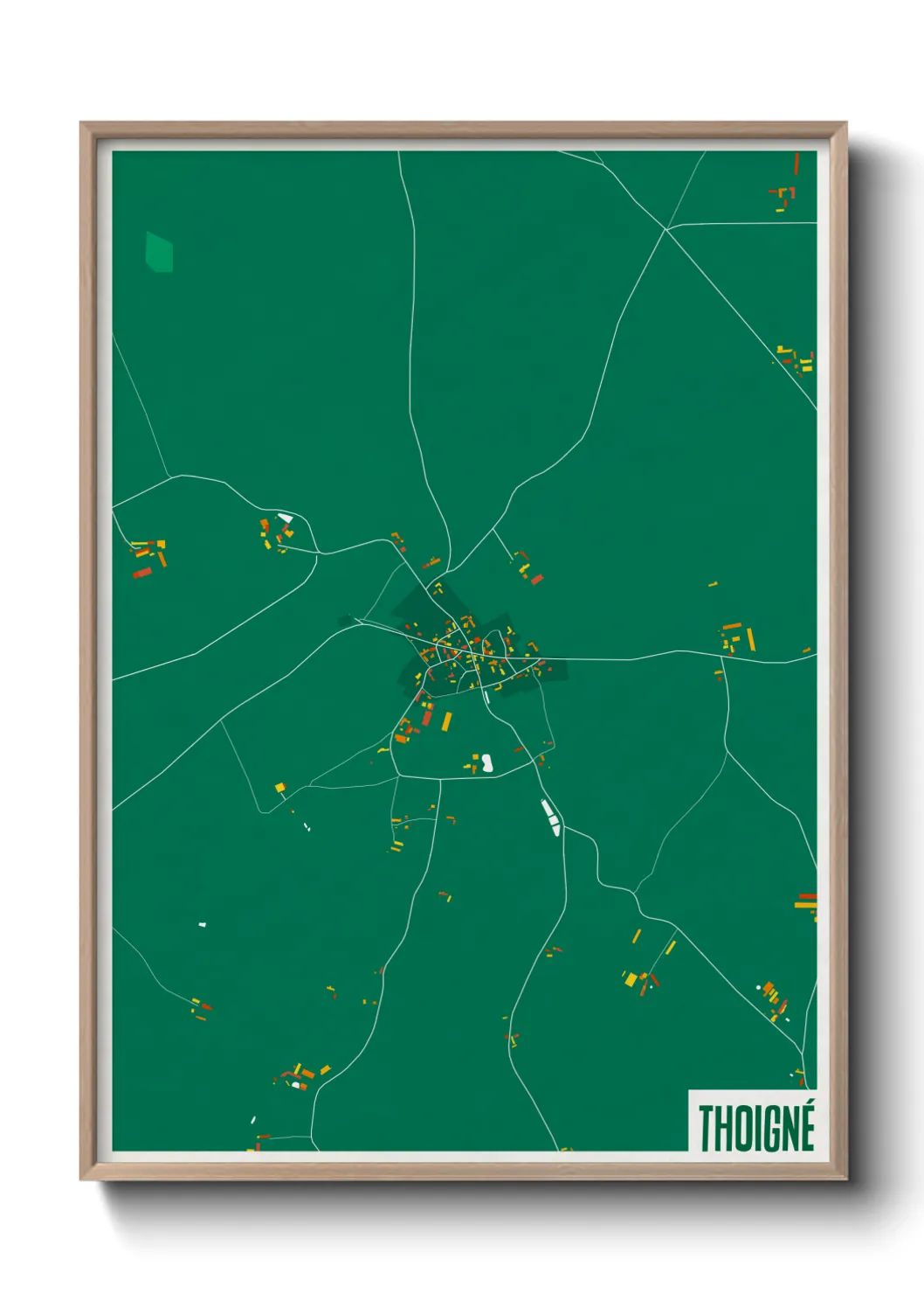 Une affiche de carte sur Thoigné