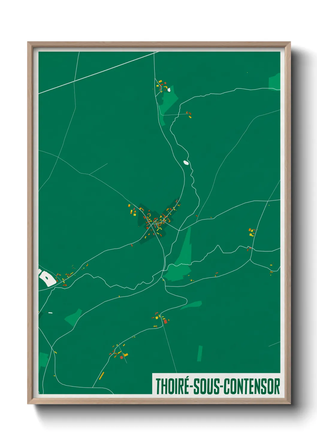 Une affiche de carte sur Thoiré-sous-Contensor