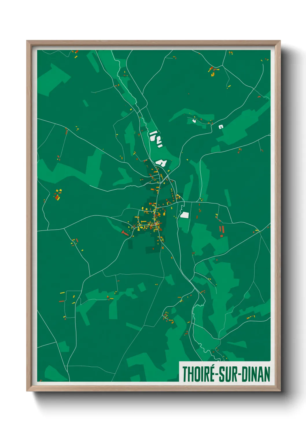 Un poster carteThoiré-sur-Dinan
