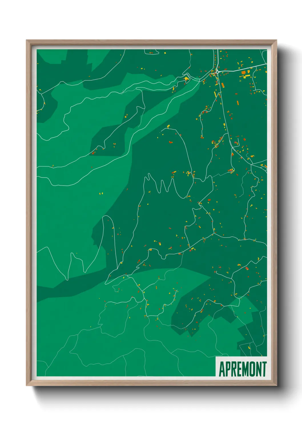 Une affiche de carte sur Apremont