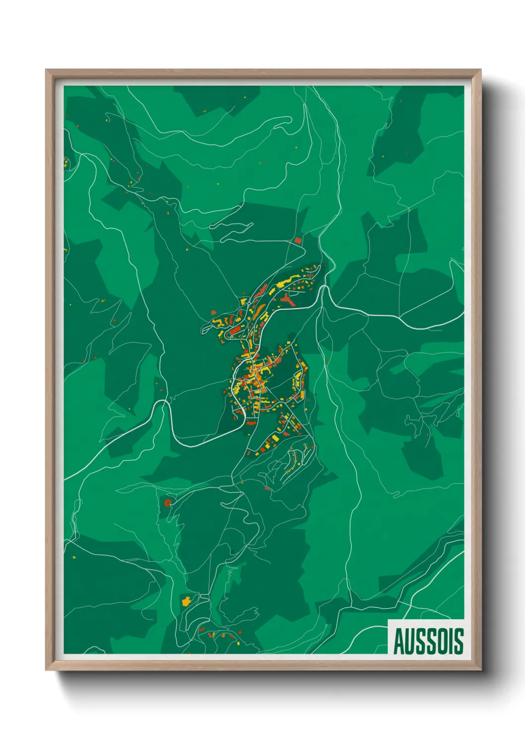 Une affiche de carte sur Aussois