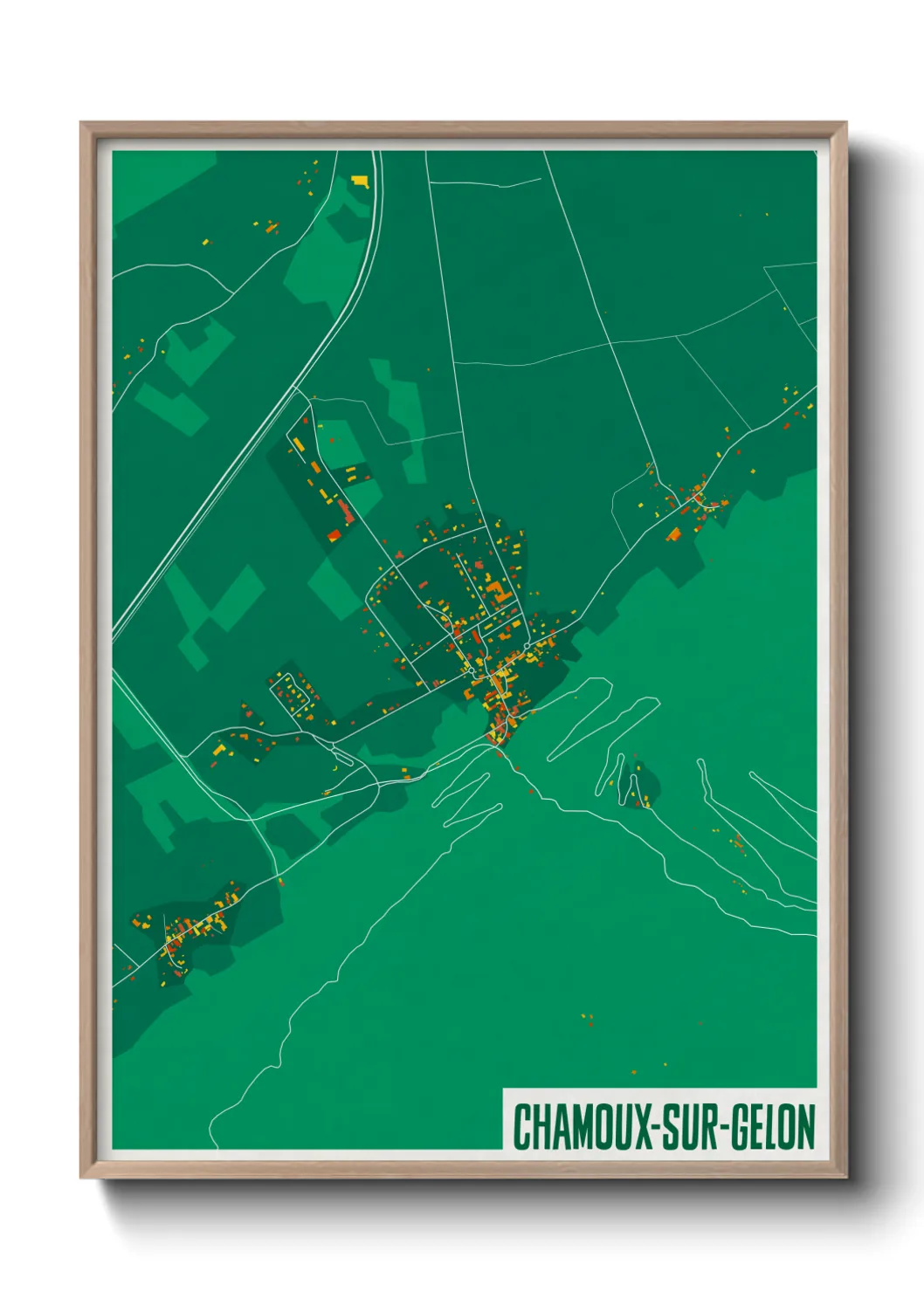 Une affiche de carte sur Chamoux-sur-Gelon