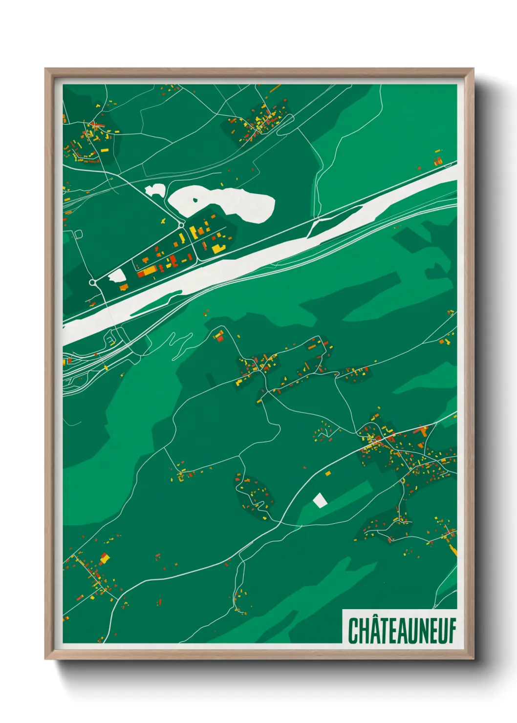 Un poster carteChâteauneuf